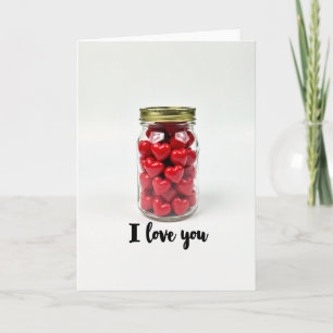 Heart Jar I Love You Greeting Card