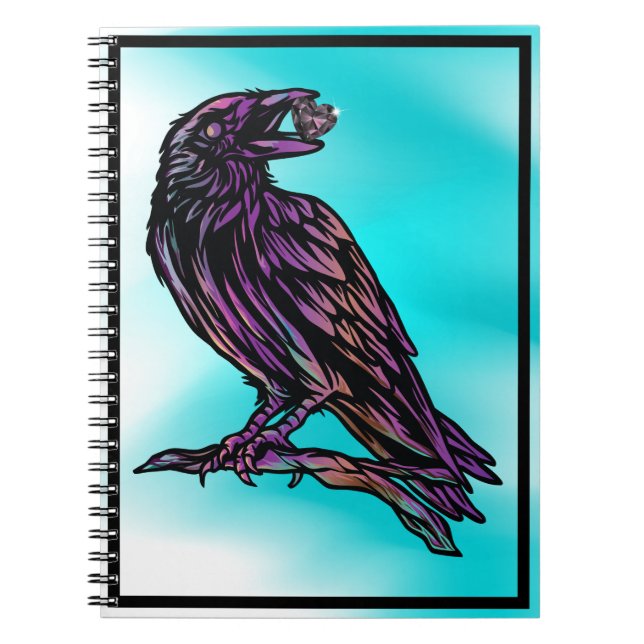 Heart Jewel I love Ravens Notebook (Front)