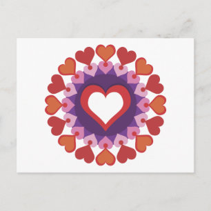 Heart Kaleidoscope Postcard