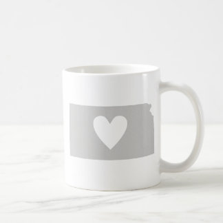 Heart Kansas Shaped Kansan Love Jayhawker Grey Coffee Mug