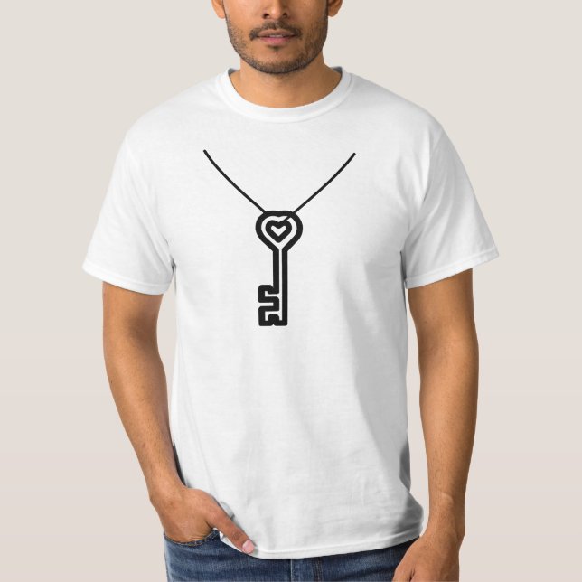 Heart Key My True Love For You T Shirt (Front)