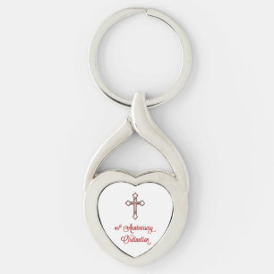 Heart Keychain, 40th Anniversary of Ordination Key Ring