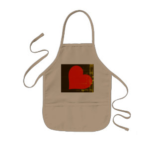 Heart kids apron
