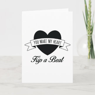 Heart Kip a Beat Crossfit Valentine's Day Card