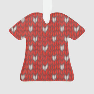 HEART KNIT Acrylic Shirt Ornament