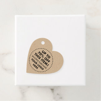 Heart Kraft Favour Tags 70% OFF Bulk Buy Discount