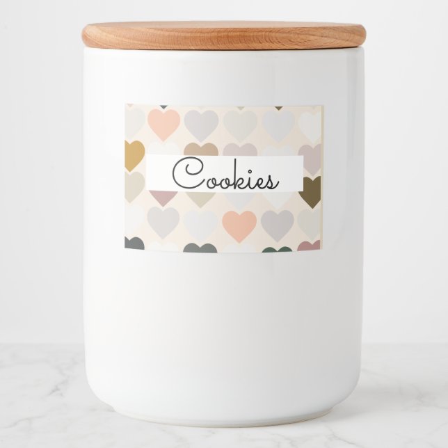 Heart label Cookie jar (Front)