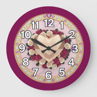 Heart  large clock