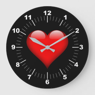 Heart Large Clock
