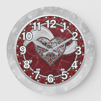 Heart large clock