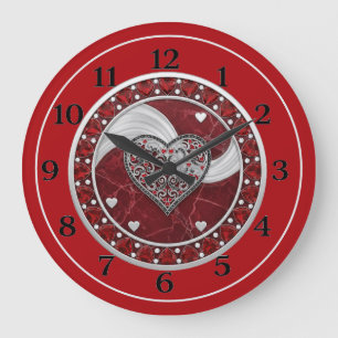 Heart large clock