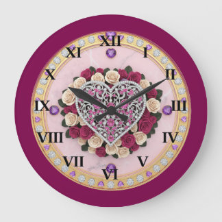 Heart  large clock