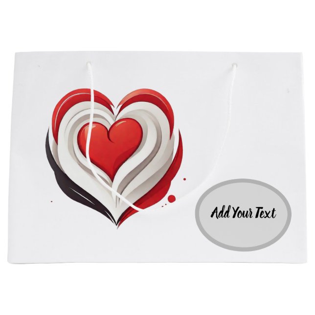 Heart Large Gift Bag (Front)