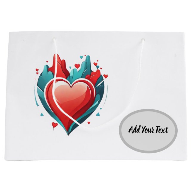 Heart Large Gift Bag (Front)