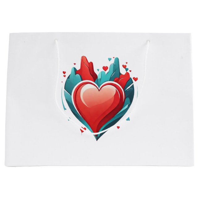 Heart Large Gift Bag (Front)