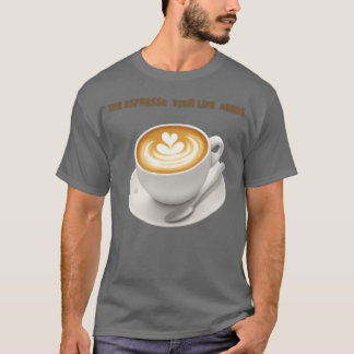 Heart Latte Art Coffee Design boy T-Shirt