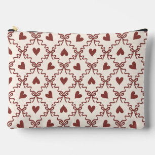 Heart Lattice Cosmetic Accessory Pouch