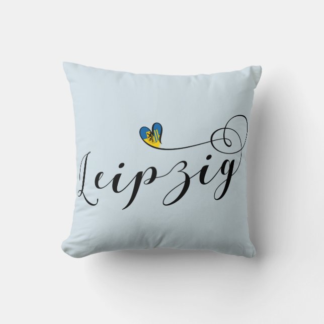 Heart Leipzig, Germany, Saxony Cushion (Front)