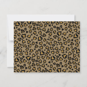 Heart Leopard Pattern in Natural Colours Card