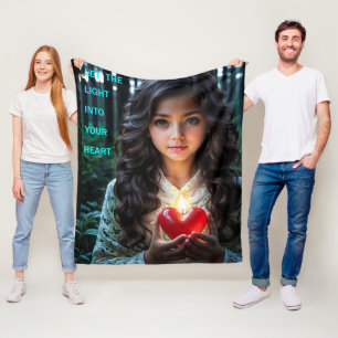 Heart Light Fleece Blanket