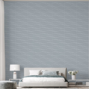 Heart Links, Light Grey on Neutral Toned Silver Wallpaper
