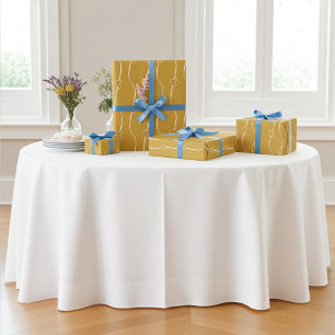 Heart Links Luxor Gold and White Wedding Wrapping Paper
