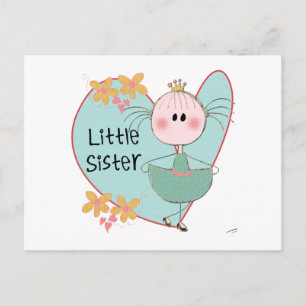Heart Little Sister Postcard