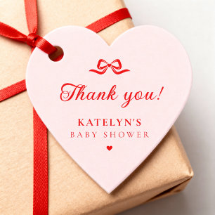 Heart Little Sweetheart Baby Shower Favor Tags