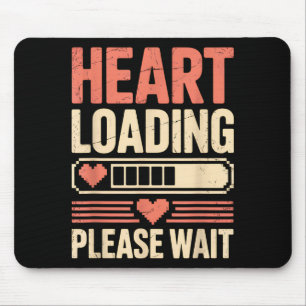 Heart Loading Please Wait Retro Xel Valentine Humo Mouse Mat