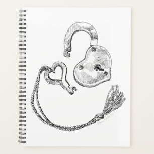 Heart Lock & Key Planner