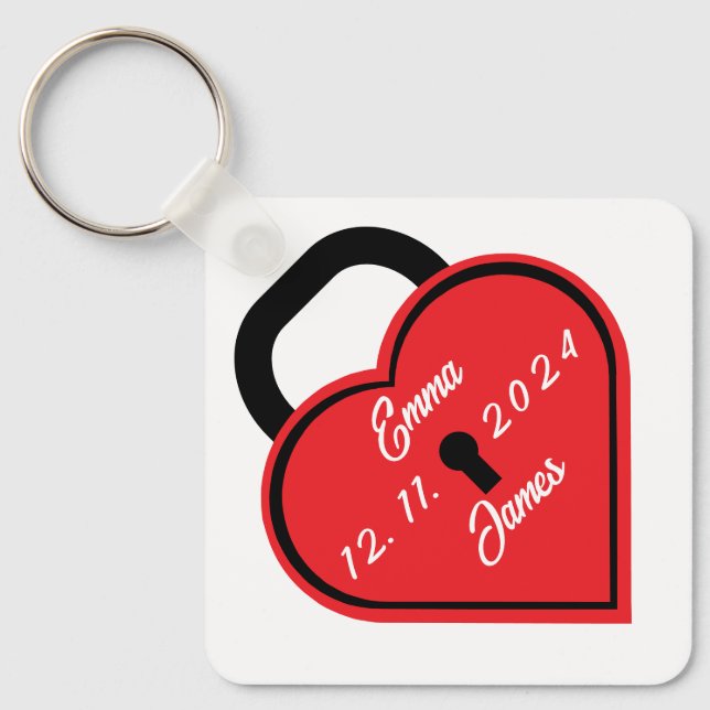 Heart lock key ring (Front)