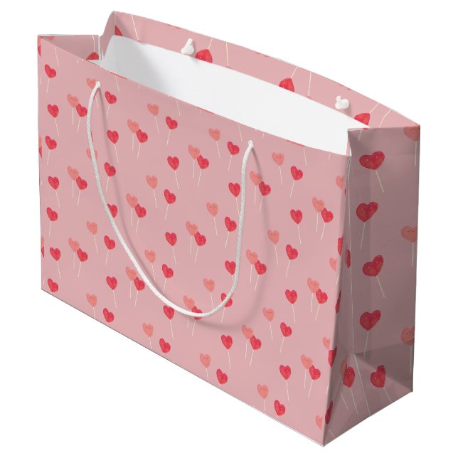 Heart Lollipop Love Gift Bag (Back Angled)