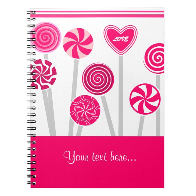 Heart Lollipops Design Notebook (Front)
