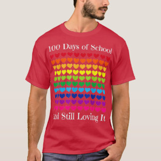 Heart Love 100 Days Of School Teacher Boy Girl T-Shirt