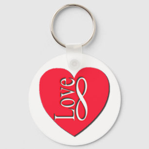 Heart Love (8) Infinity Key Ring