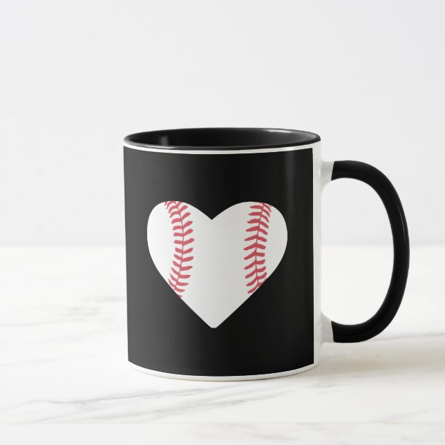 Heart Love And Live Baseball Mug (Right)