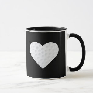 Heart Love And Live Golf Mug