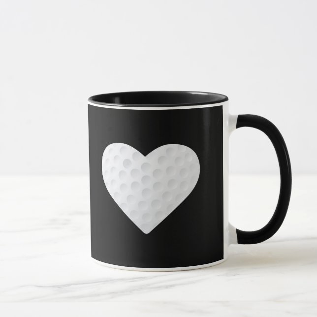 Heart Love And Live Golf Mug (Right)