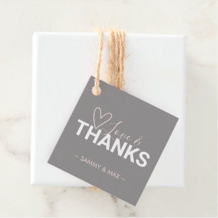 Heart Love and Thanks Favour Tags