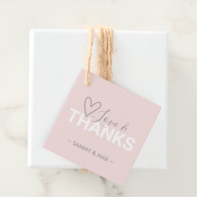 Heart Love and Thanks Favour Tags (In Situ)