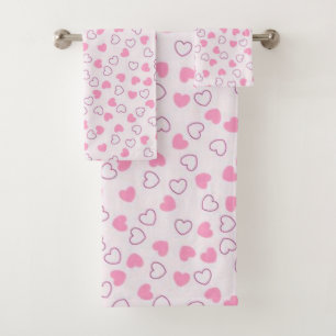 Heart Love Bath Towel Set