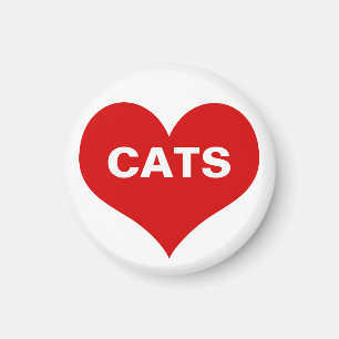 Heart (Love) Cats Magnet
