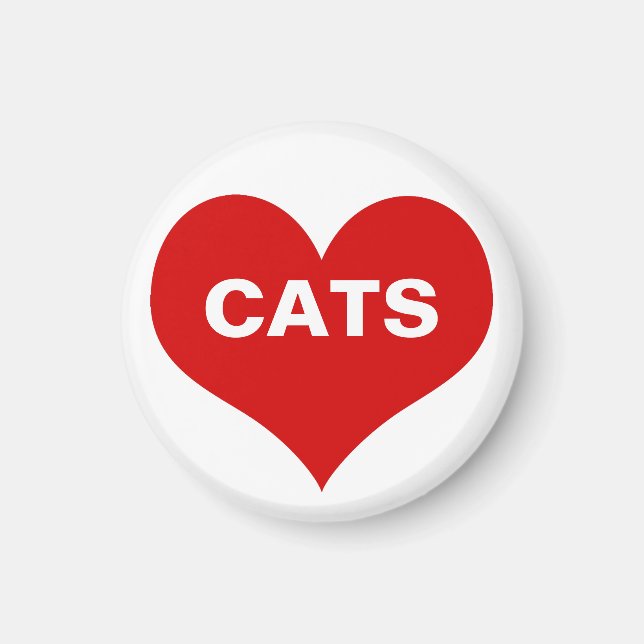 Heart (Love) Cats Magnet (Front)