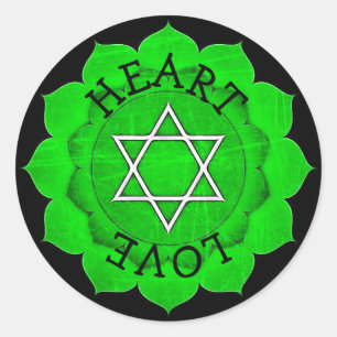 Heart Love Chi Green Chakra Stickers