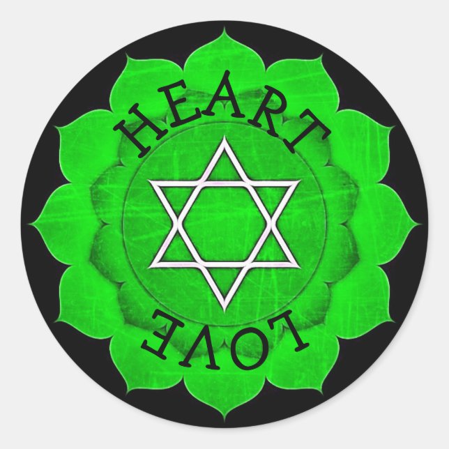 Heart Love Chi Green Chakra Stickers (Front)