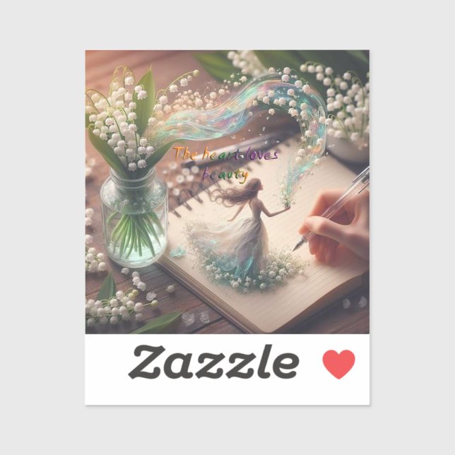 Heart Love Cut Vinyl Sticker (Sheet)