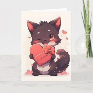 Heart Love Cute Animal Holiday Card