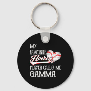Heart Love Cute Favorite Hockey Player Calls Me Ga Key Ring