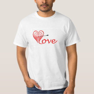 Heart love Dartscheibe with arrow T-Shirt