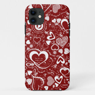 Heart Love Doodles iPhone 11 Case